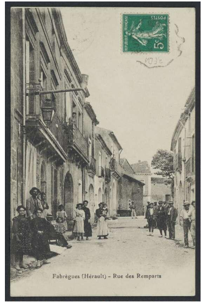 2 Fi CP 1291 Fabrègues (Hérault) - Rue des Remparts. / [Anonyme]. 1911