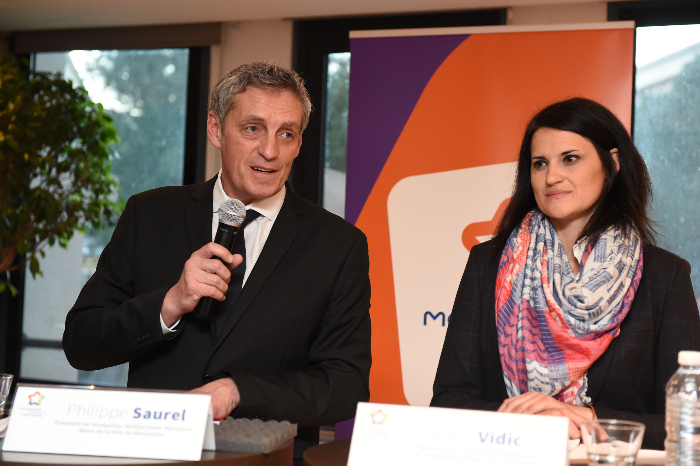 Philippe Saurel présente Katia Vidic, la nouvelle présidente du Conseil de développement de Montpellier Méditerranée Métropole